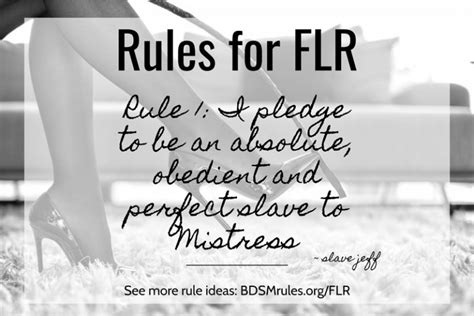 This is a functional model for any woman who wants more control and less strife. . Flr rules